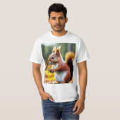 仕事中のリスユニークズ： Tシャツデザイン Tシャツ (正面フル)