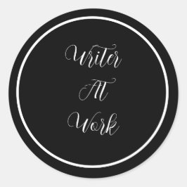 仕事中の作家 ラウンドシール