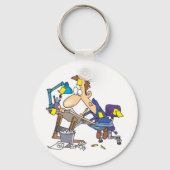 仕事中の漫画家 キーホルダー (裏面)