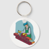 仕事中の煉瓦 キーホルダー (裏面)