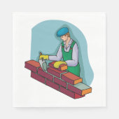 仕事中の煉瓦 スタンダードランチョンナプキン (正面)