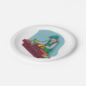 仕事中の煉瓦 ペーパープレート (アングル)