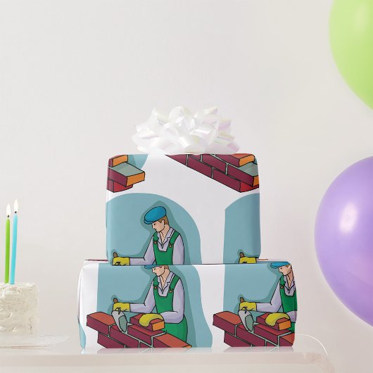 仕事中の煉瓦 ラッピングペーパー