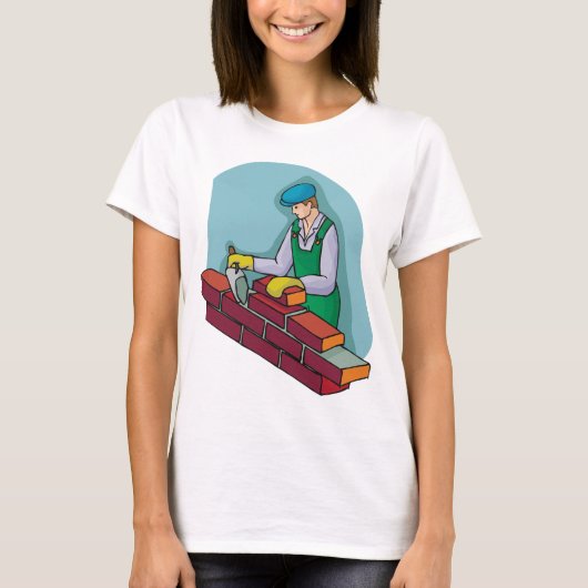 仕事中の煉瓦 Tシャツ (正面)