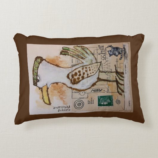 仕事中の猫 アクセントクッション (正面)