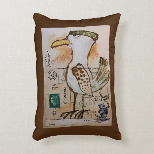 仕事中の猫 アクセントクッション (正面(垂直))