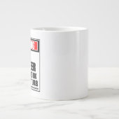 仕事中警告のバイオエンジニア懸命が邪魔にならない ジャンボコーヒーマグカップ (正面)