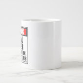 仕事中警告のメタル歌手懸命が邪魔にならない ジャンボコーヒーマグカップ (正面)