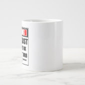 仕事中警告の腫瘍医懸命が邪魔にならない ジャンボコーヒーマグカップ (正面)