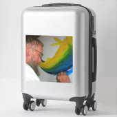 仕事中 シール (スーツケース)