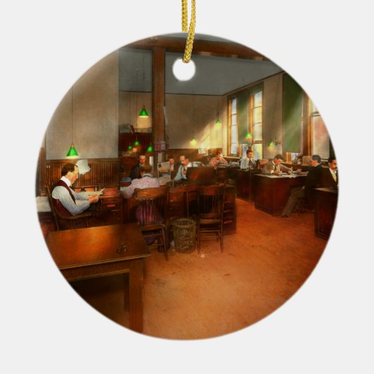 仕事他-オフィス-ニュース価値がある1899年 セラミックオーナメント (正面)