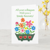 仕事仲間からのウェルカードの取得 カード (黄色い花)