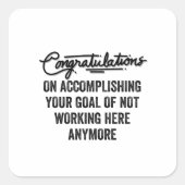 仕事仲間さよならギフト |離れの同僚 スクエアシール (正面)