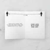 仕事仲間のお別れカード – 安全第一 カード (内部)