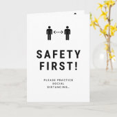 仕事仲間のお別れカード – 安全第一 カード (黄色い花)