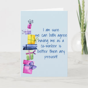 仕事仲間の同僚のおもしろい誕生日カード シーズンカード