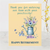 仕事仲間または友人の退職 カード (黄色い花)