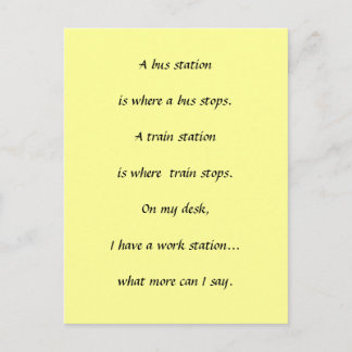 仕事停止 ポストカード