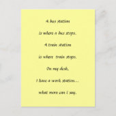 仕事停止 ポストカード (正面)