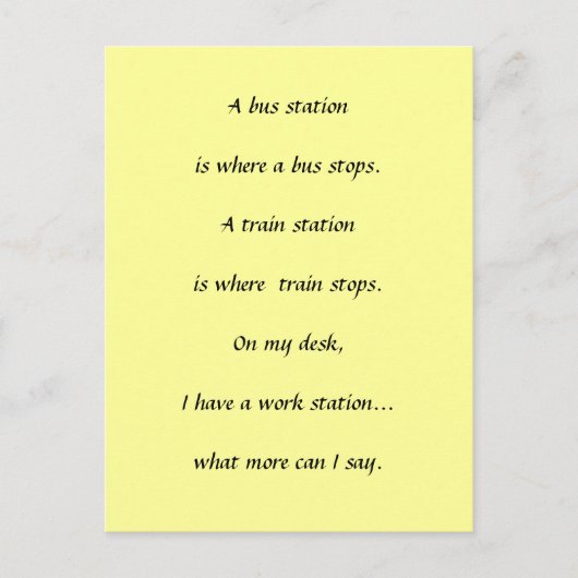 仕事停止 ポストカード (正面)