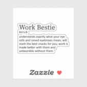 仕事内容の定義、仕事友達へのギフト シール (シート)