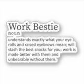 仕事内容の定義、仕事友達へのギフト シール (正面)