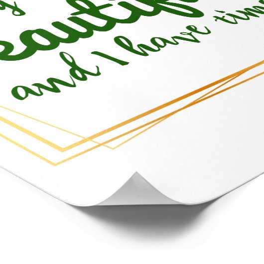 仕事前向きと人生の受け入れに対する肯定 ポスター (角)