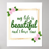 仕事前向きと人生の受け入れに対する肯定 ポスター (正面)