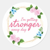 仕事前向きに対する良い引用文 ラウンドシール (正面)