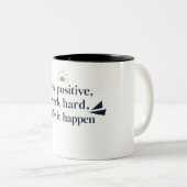 仕事前向きの懸命を起こす ツートーンマグカップ (正面右)