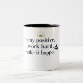 仕事前向きの懸命を起こす ツートーンマグカップ (中央)