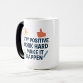 仕事前向きの懸命を起こす モーフィングマグカップ (正面左)