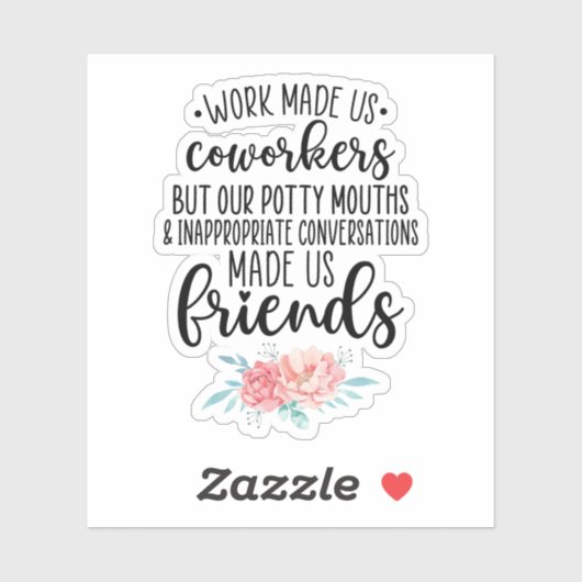 仕事友達のための仕事のベストギフト、同僚ギフト シール (シート)