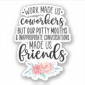 仕事友達のための仕事のベストギフト、同僚ギフト シール (正面)