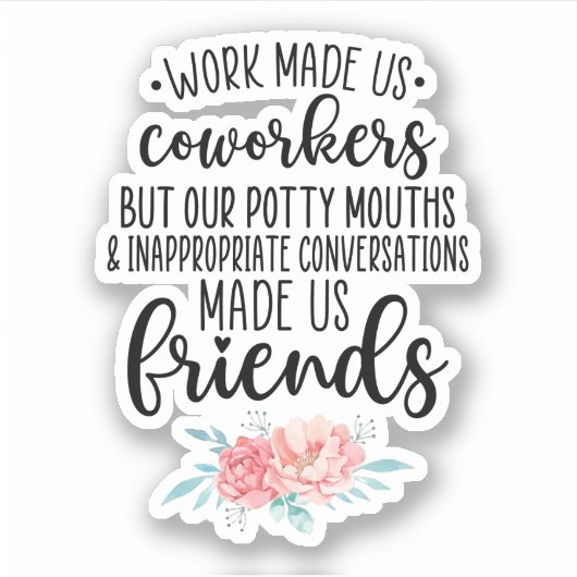 仕事友達のための仕事のベストギフト、同僚ギフト シール (正面)