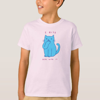 仕事場での「イケイケ青猫、私は噛む、それでいいでしょ」 Tシャツ