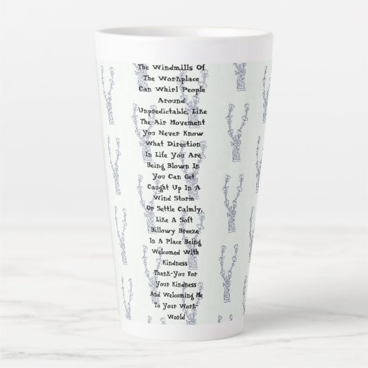 仕事場の風車 カフェラテマグ (正面)