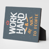 仕事懸命で人に優しい フォトプラーク (側面)