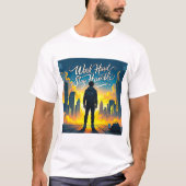 仕事懸命ステイ謙虚 – 究極のモチベーション Tシャツ (正面)