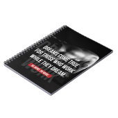 仕事懸命 – 夢来真 – ジムやる気を起こさせる ノートブック (左側)