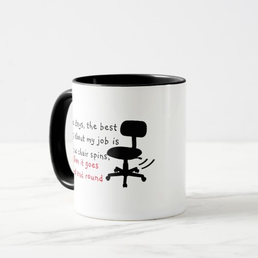 仕事最高のの皮肉なコーヒーおもしろいは マグカップ (正面左)