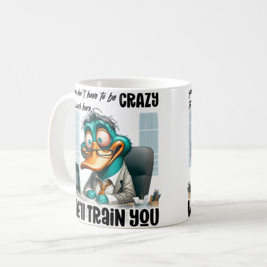 仕事熱狂する日サバイバルコーヒーマグ コーヒーマグカップ (正面左)