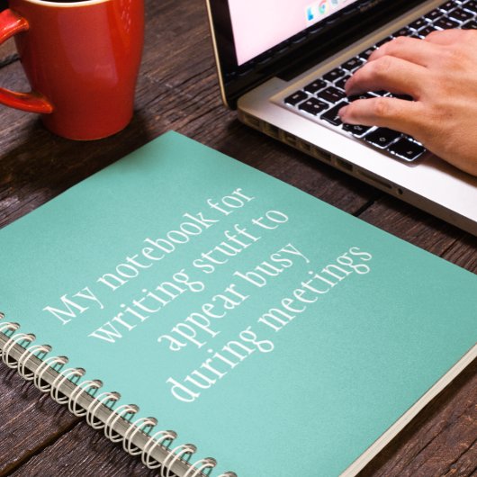 仕事用おもしろいオフィスで自分のノートをユーモア ノートブック