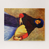 仕事用のドレスを着たカロサの女性 ジグソーパズル (横)