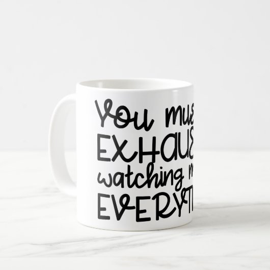 仕事疲れ – Officeおもしろいユーモア引用文 コーヒーマグカップ (正面左)