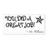 「仕事素晴らしした！」+家庭教師の名前ゴム印 ラバースタンプ (インプリント)