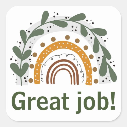 仕事素晴らしのシール スクエアシール (正面)