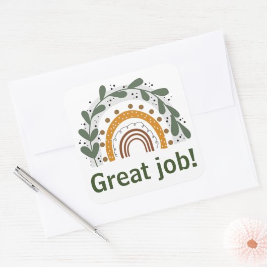 仕事素晴らしのシール スクエアシール (封筒)