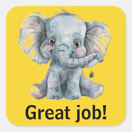 仕事素晴らしのシール スクエアシール (正面)