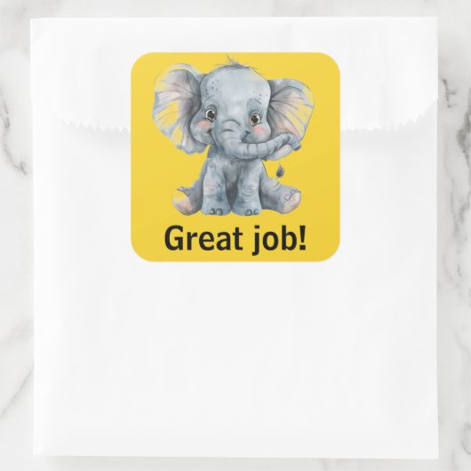 仕事素晴らしのシール スクエアシール (バッグ)